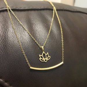 Good karma layered lotus necklace!